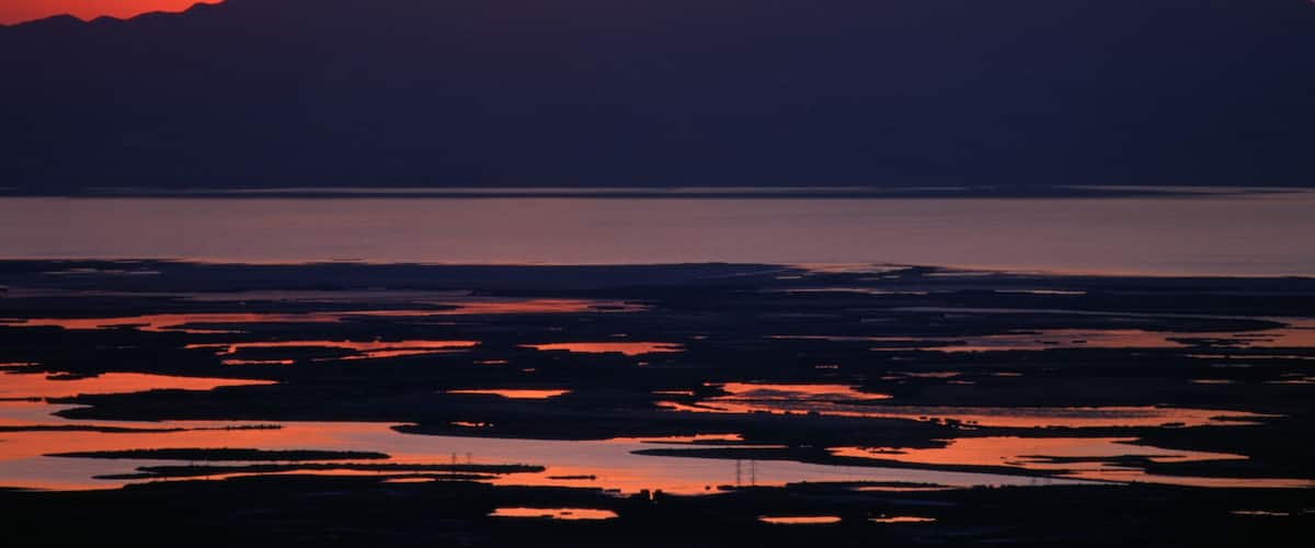 Sunset Over Great Salt Lake, Utah