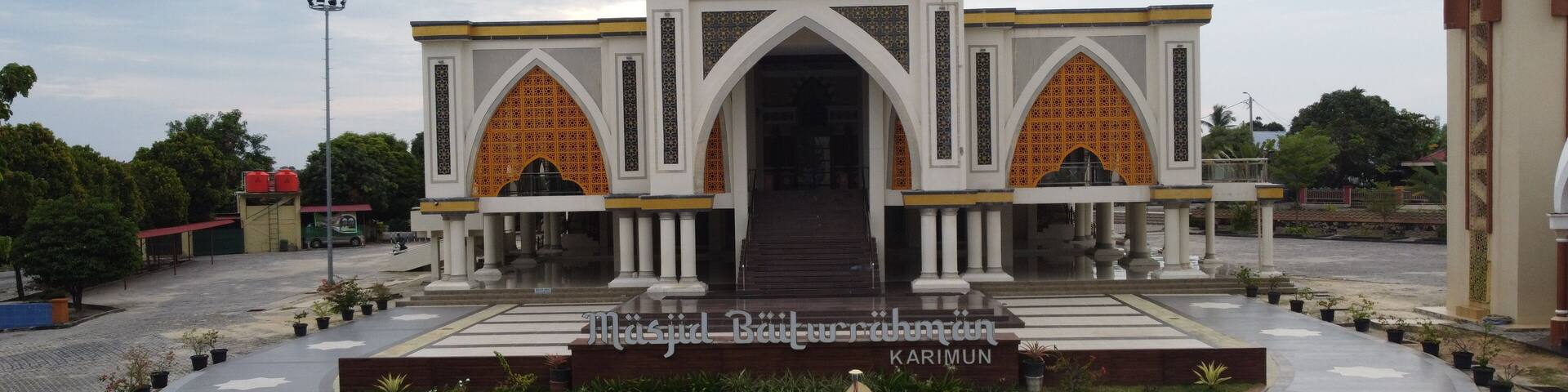 mosque in the tanjung balai karimun of riau island indonesia