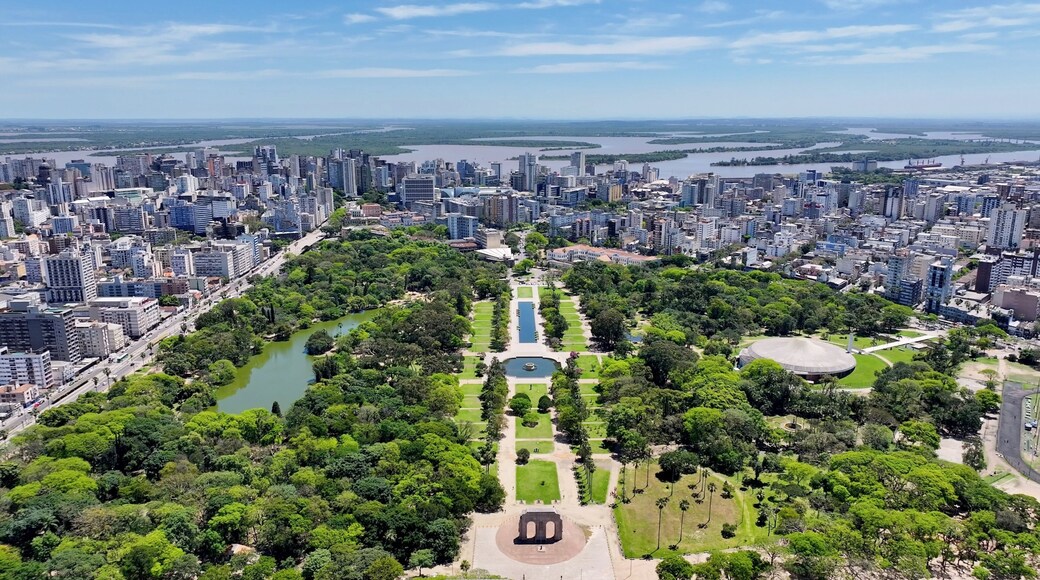 Porto Alegre Skyline At Porto Alegre In Rio Grande Do Sul Brazil. Downtown District. Highrise Buildings. Beautiful City Skyline. Porto Alegre Skyline At Porto Alegre In Rio Grande Do Sul Brazil.