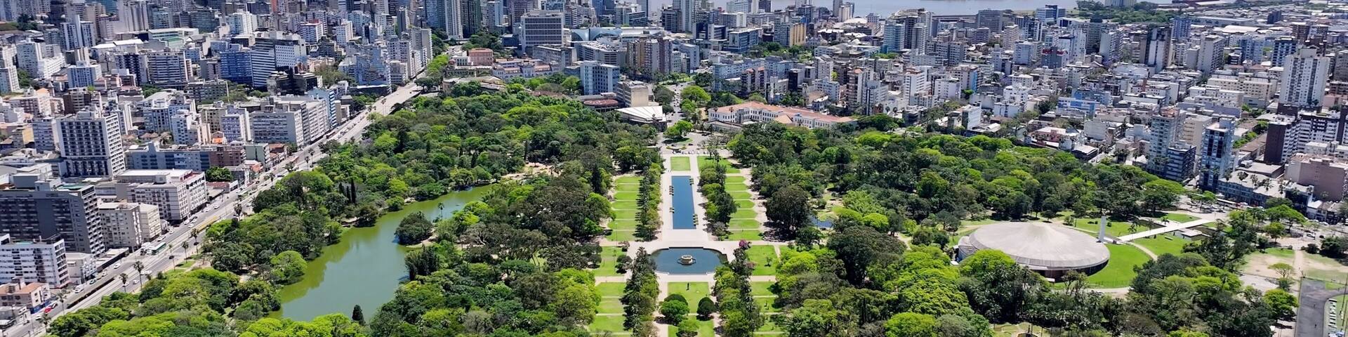 Porto Alegre Skyline At Porto Alegre In Rio Grande Do Sul Brazil. Downtown District. Highrise Buildings. Beautiful City Skyline. Porto Alegre Skyline At Porto Alegre In Rio Grande Do Sul Brazil.