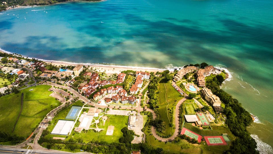 Aerial View of Tabatinga Beach, Caraguatatuba, Sao Paulo, Brazil