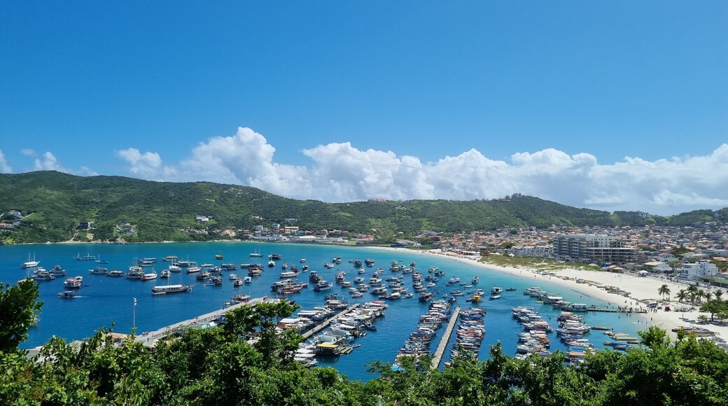 Arraial do Cabo, Rio de Janeiro, Brazil - Dec 24TH 2021 - Praia dos Anjos harbor view.