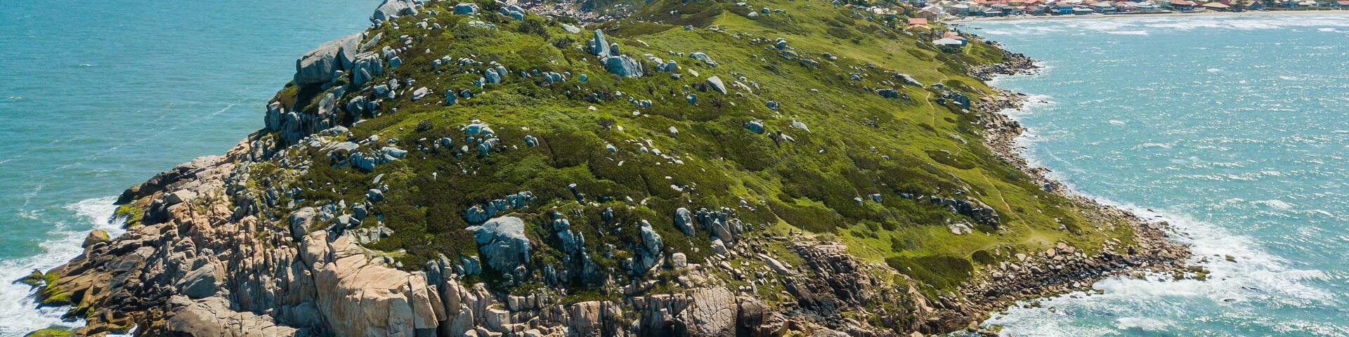 Morro de itapirubá - Imbituba - SC. Aerial view beautiful Itapirubá hill, in Santa Catarina, Brazil