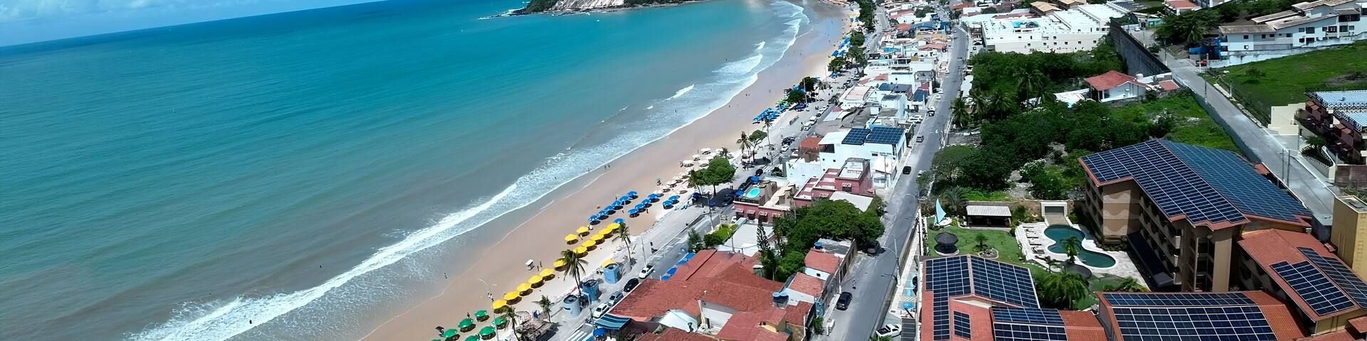 Beach Scenery In Parnamirim Rio Grande Do Norte Brazil. Stunning Tropical Coastline Beach Scene Viewed From Above. Paradise Skyline Grateful Vibrant. Paradise Sea. Parnamirim Rio Grande do Norte.