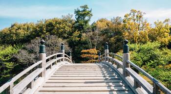 Traditional bridge at Ritsurin Park in Takamatsu, Kagawa, Japan