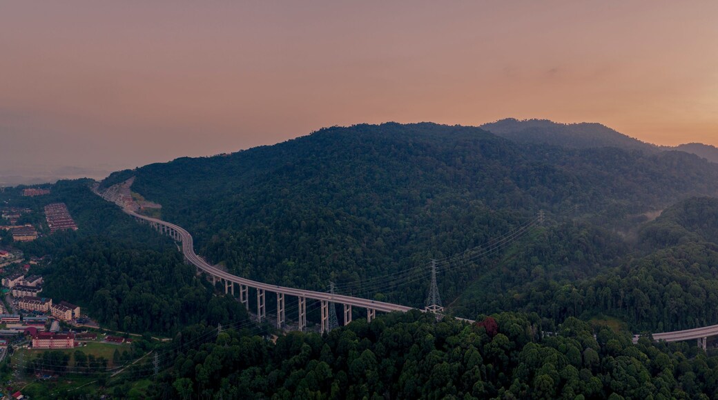 bypass highway at "Rawang selangor" during sunrise