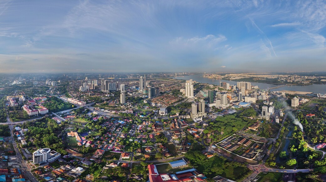 Panorama view of Johor Bahru City of Malaysia