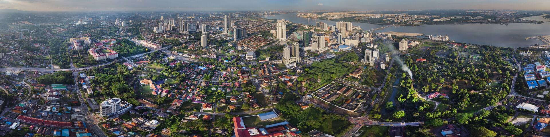 Panorama view of Johor Bahru City of Malaysia