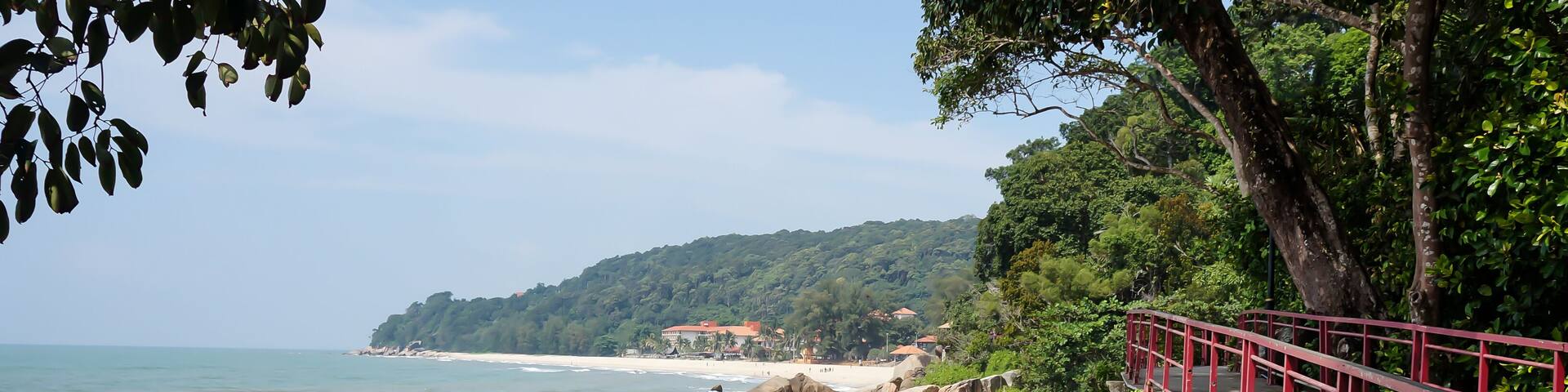 Beautiful seascape of rock and wave near Teluk Chempedak