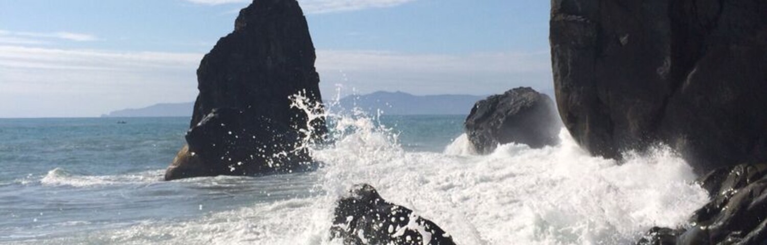 Amper Beach with its smooth black rocks bombarded by waves. #waves #shore #beach #philippines #baler #tourism #travel #nature #seashore #sea