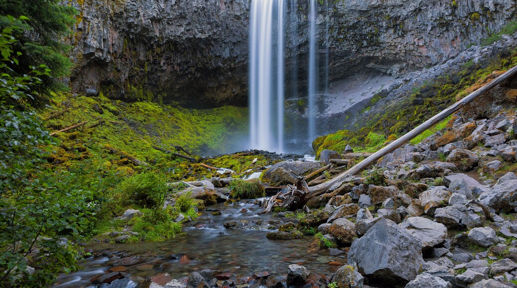 Tamanawas Falls along Cold Spring Creek in Oregon Closeup