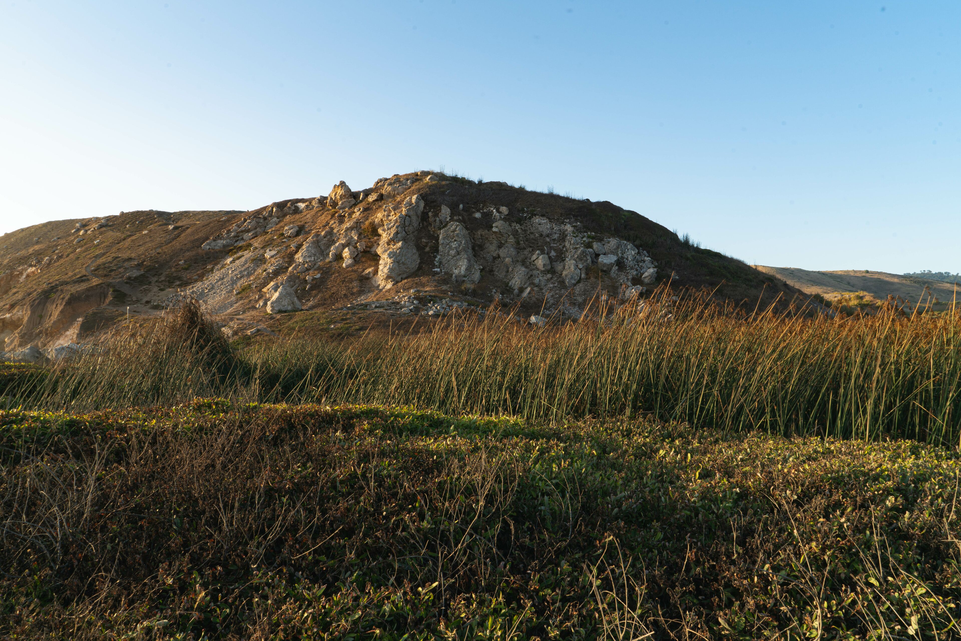 Rockaway Beach, located in the small coastal city of Pacifica, San Francisco Bay Area, California. The beach is used for fishing and leisure. It has many hiking trails around. 