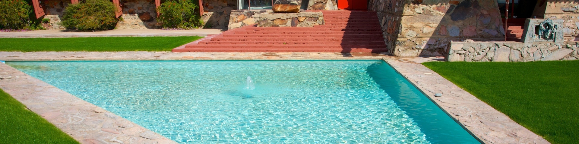 Taliesin West which includes a pool and a house