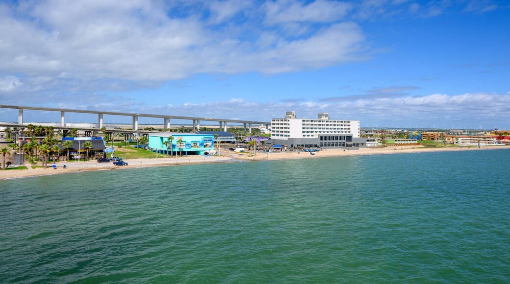 North Beach, beautiful sandy beach, a tourist hotspot in Corpus Christi. Texas, USA
