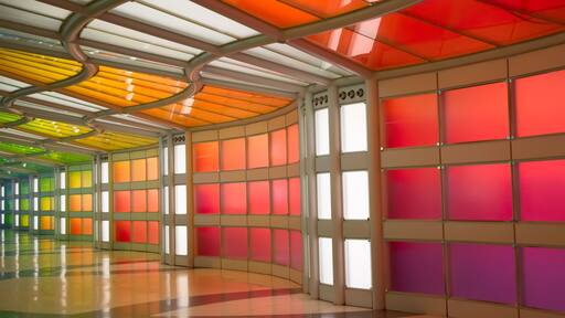 Underground passage in the Chicago O'Hare airport