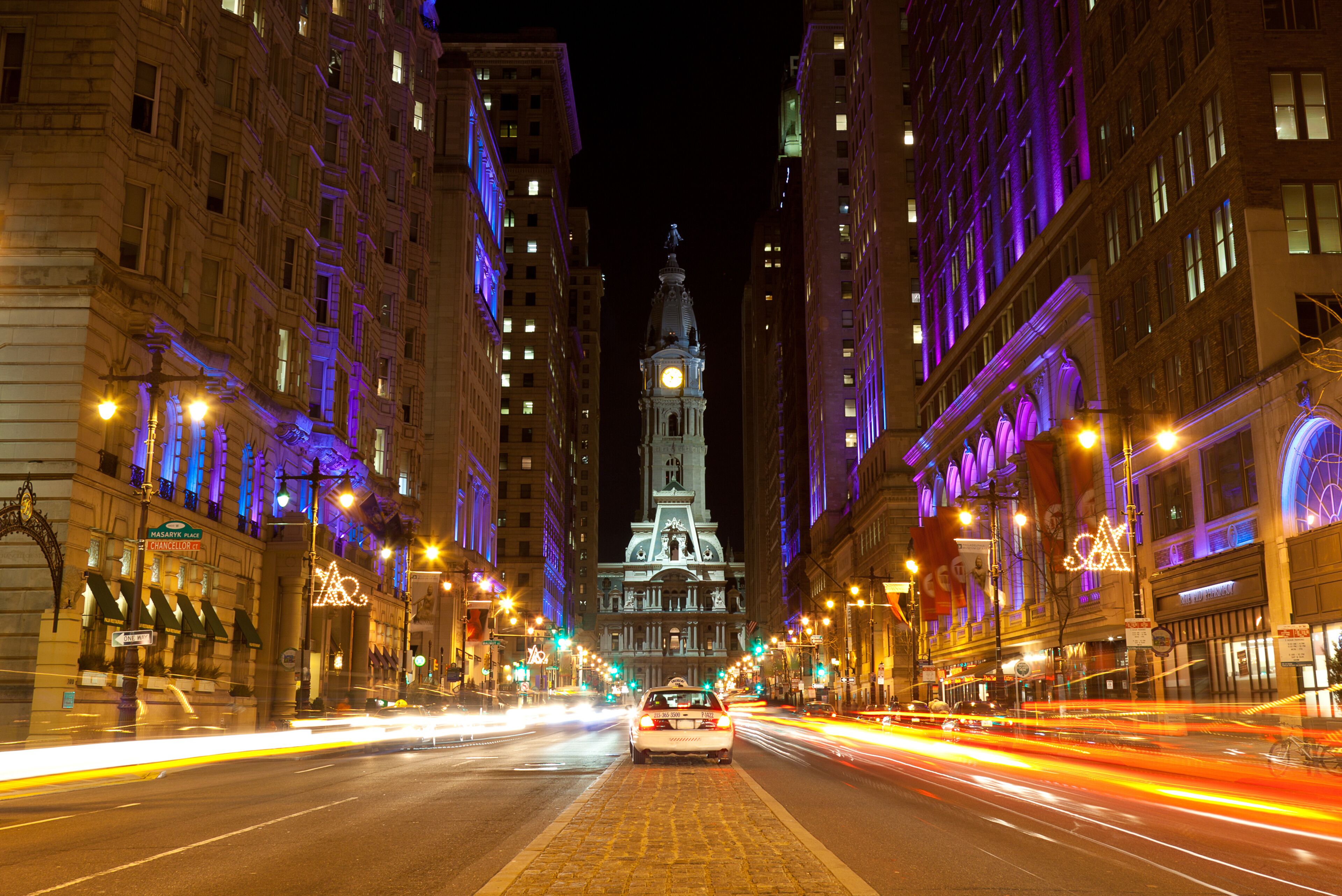 Philadelphia streets  by night