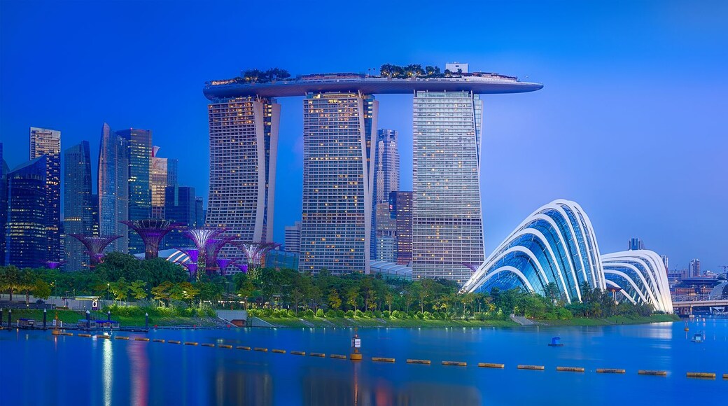 Singapore skyline background