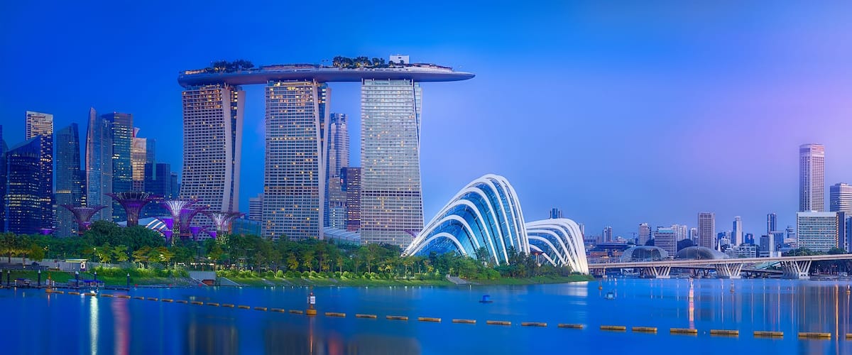 Singapore skyline background
