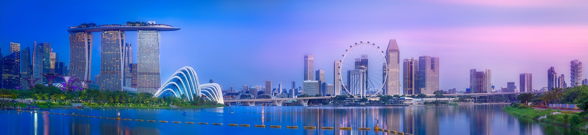Singapore skyline background