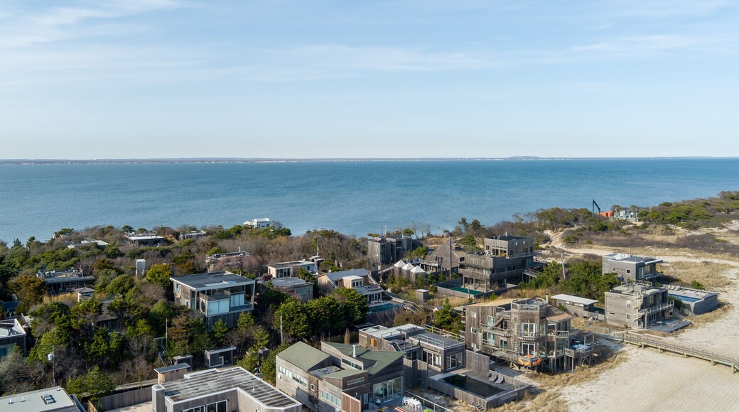 Aerial VIew of Fire Island the Pines Long Island and the Atlantic Ocean