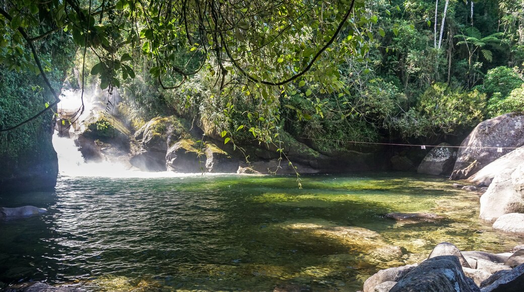 Beautiful natural pool downstream of Maromba's waterfall in Itatiaia National Park, Rio de Janeiro, Brazil