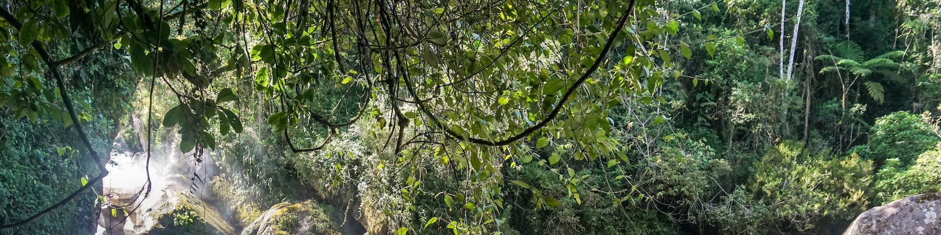 Beautiful natural pool downstream of Maromba's waterfall in Itatiaia National Park, Rio de Janeiro, Brazil