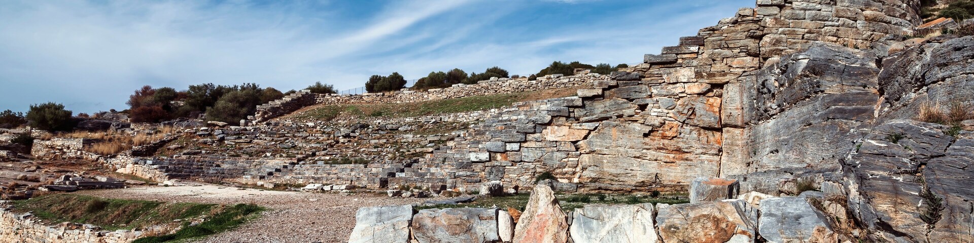 Ancient Stone Theater of Thorikos in Greece