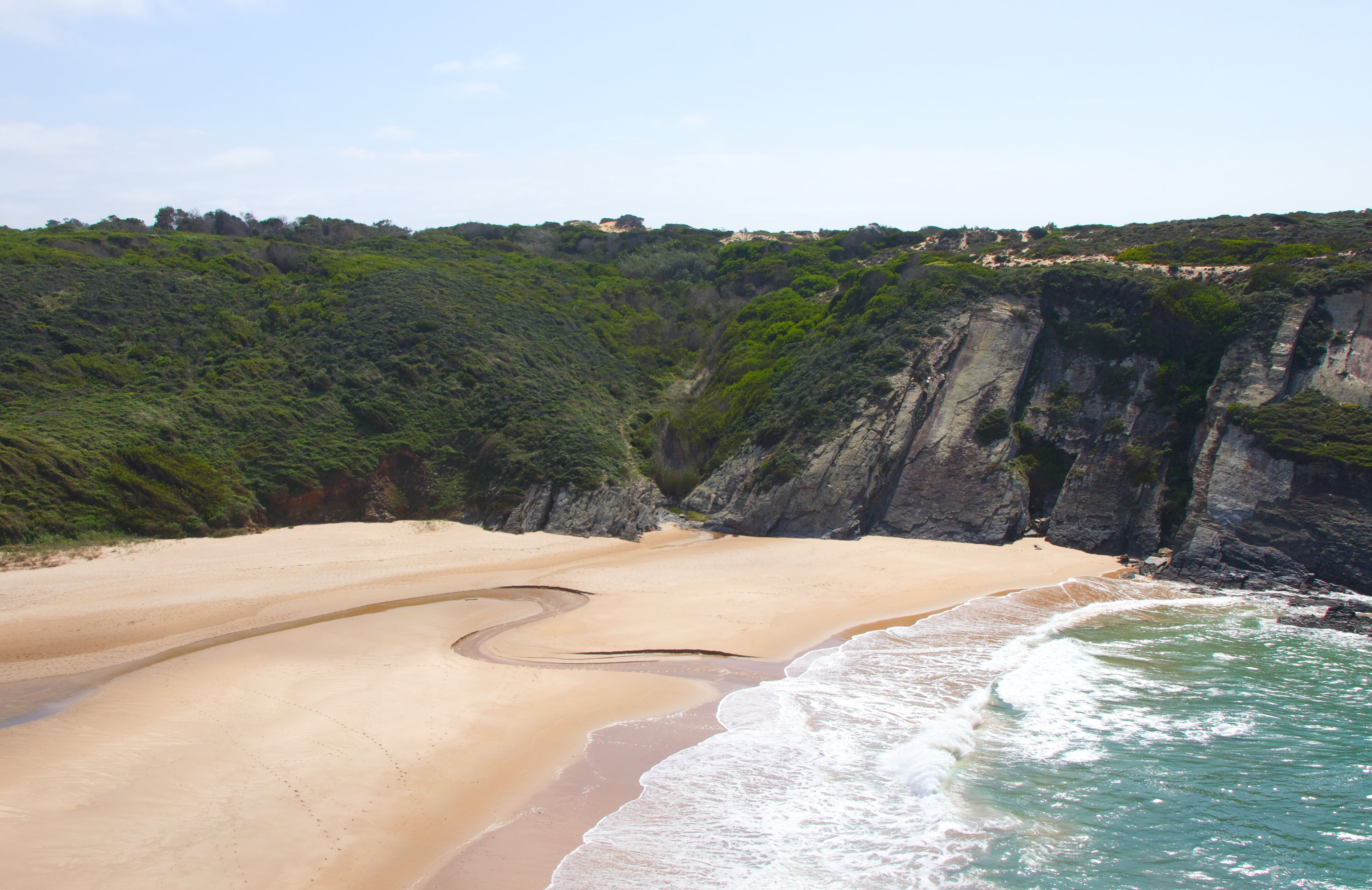 Strand von Carvalhal an der Atlantikküste von Portugal 