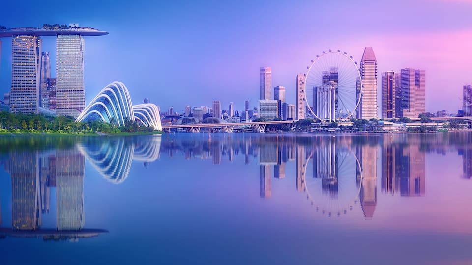 Singapore skyline background