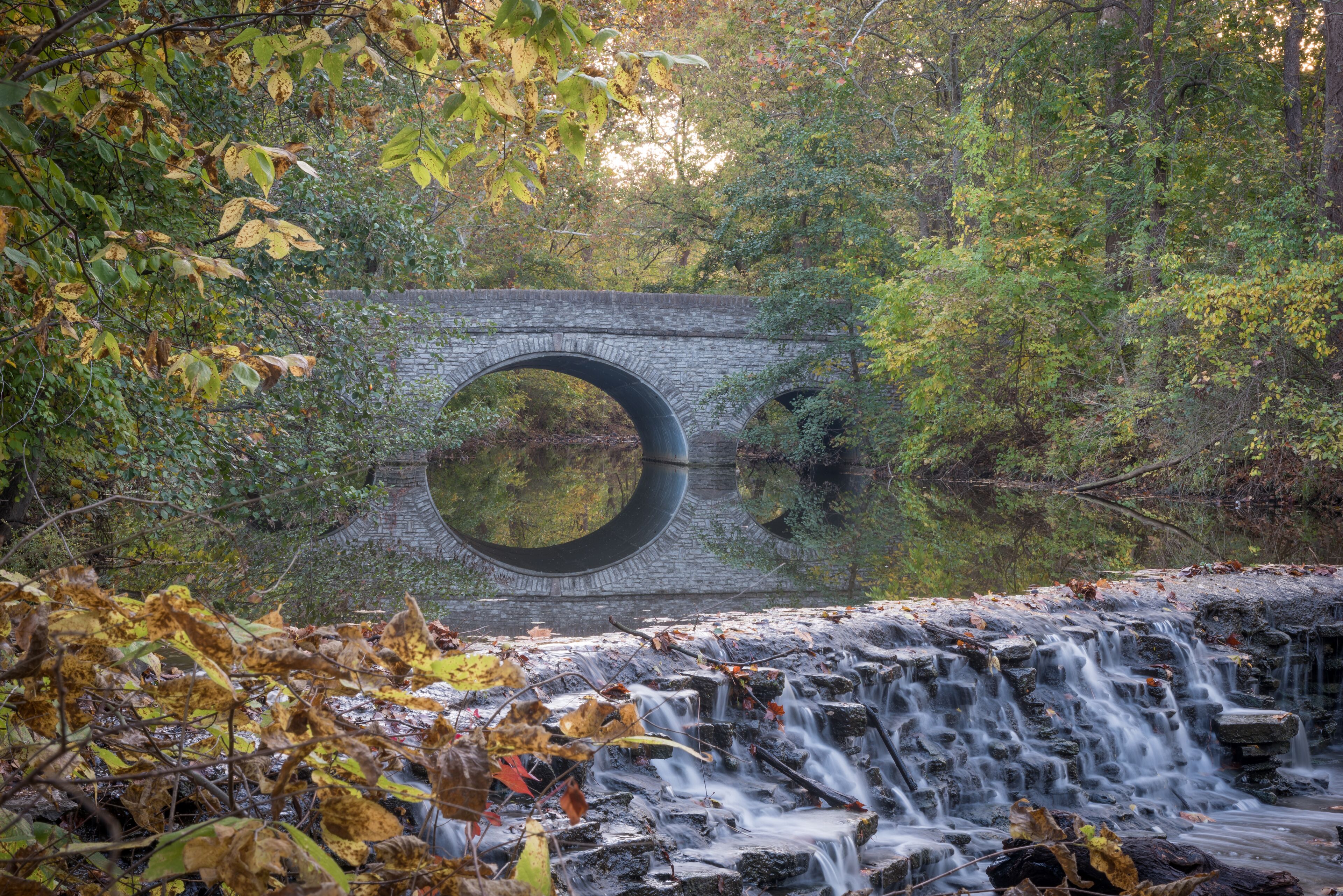 waterfall at sharon woods park cincinnati ohio