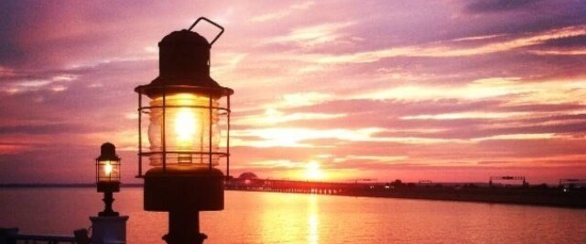 Beautiful sunset on Kent Island, Maryland