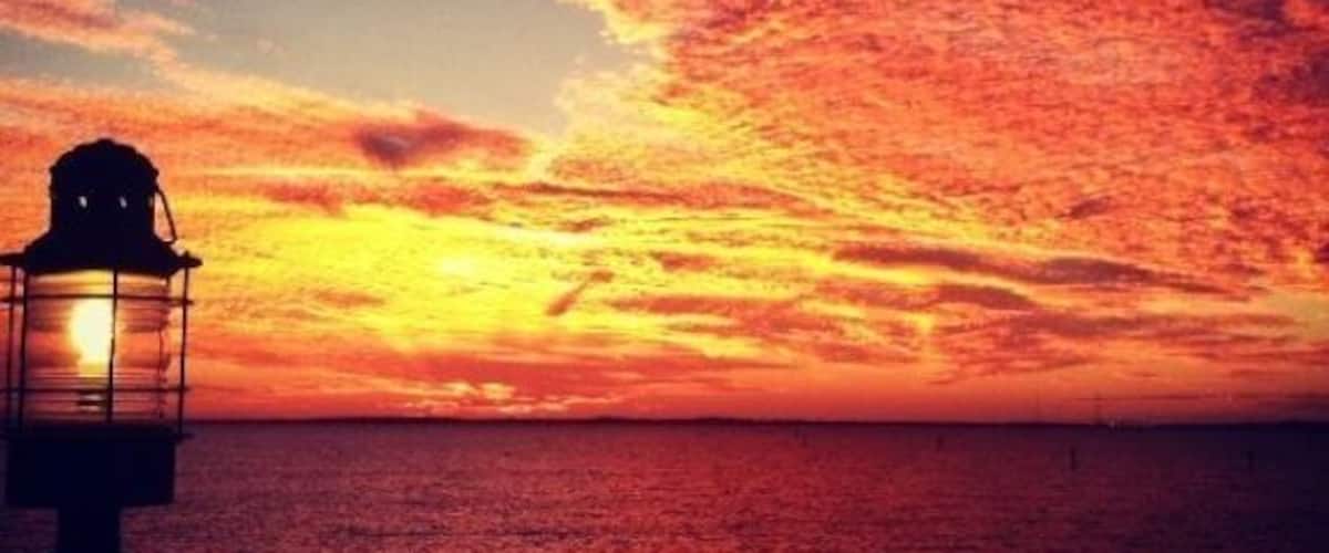 Beautiful summer sunset over the Chesapeake bay.