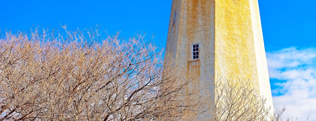 Sandy Hook Lighthouse tower reflex