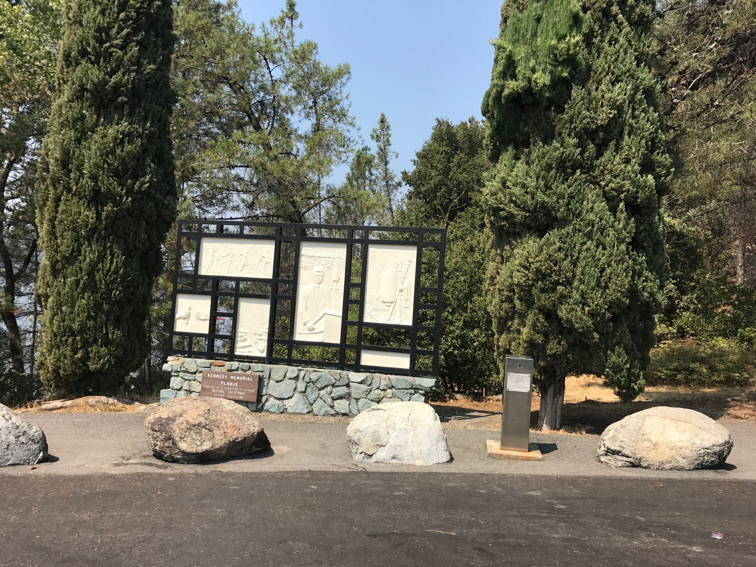 At the Kennedy plaque 