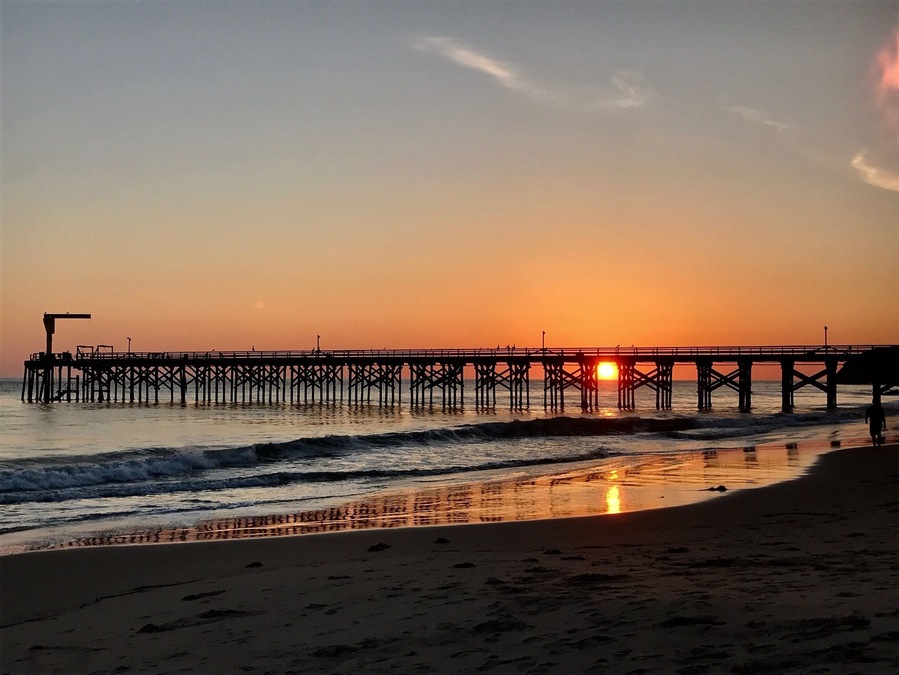 Gaviota is a mostly undeveloped, quiet, rural coastline of Central California. Easy to access from Highway 1 north of Santa Barbara, it has a small pier and boat lift for local fishermen and surfers. There is also a small snack and bait shop, and limited camping spots. This photo was taken on Thanksgiving 2016; the winter sun sank quickly and catching this photo was tricky!