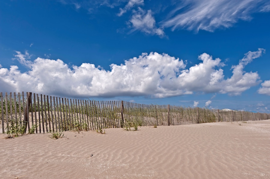 Scene of Holly Beach in Cameron Parish in Southwest Louisiana