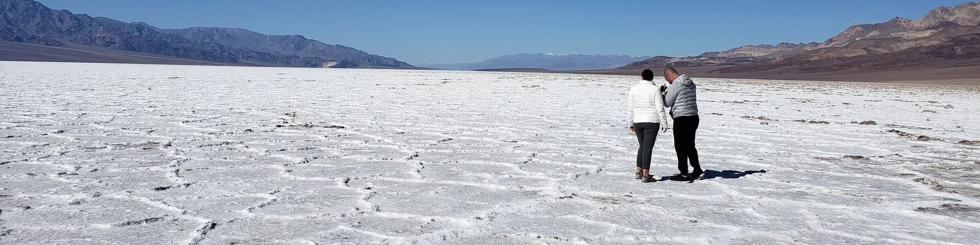 Just a few hours away from glittering casinos, Death Valley gives you a glimpse into the real landscape. The middle of no where.
Here, at Badwater Basin, you're at the lowest point in North America. Salt flats, devoid of any living creature... Mountains extending forward and upward... Even the sounds are different.
#middleofnowhere #lifeatexpediagroup #travel #badwaterbasin #deathvalley