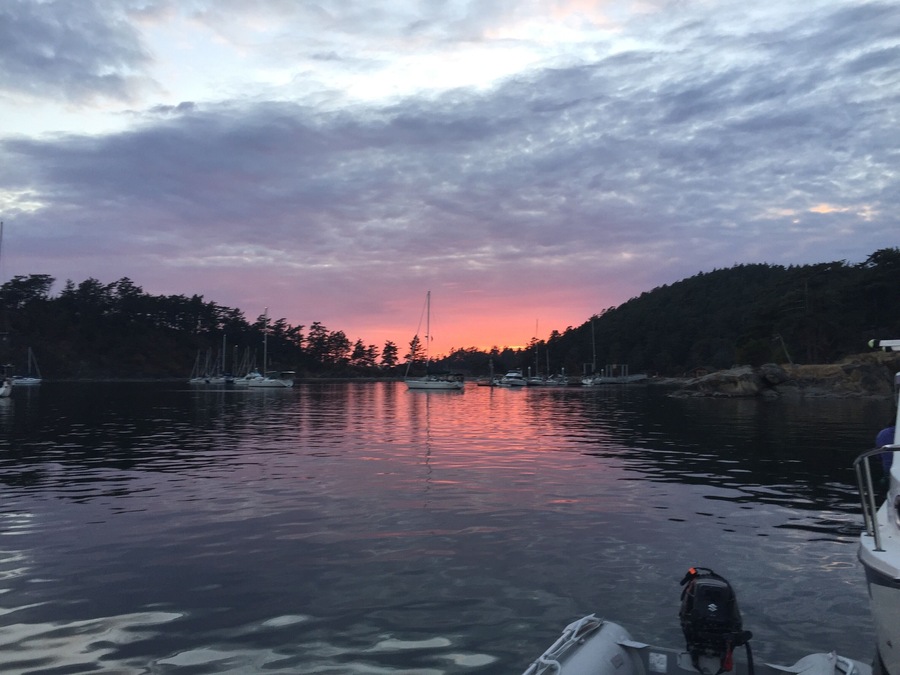 Beautiful sunset at Sucia Island
