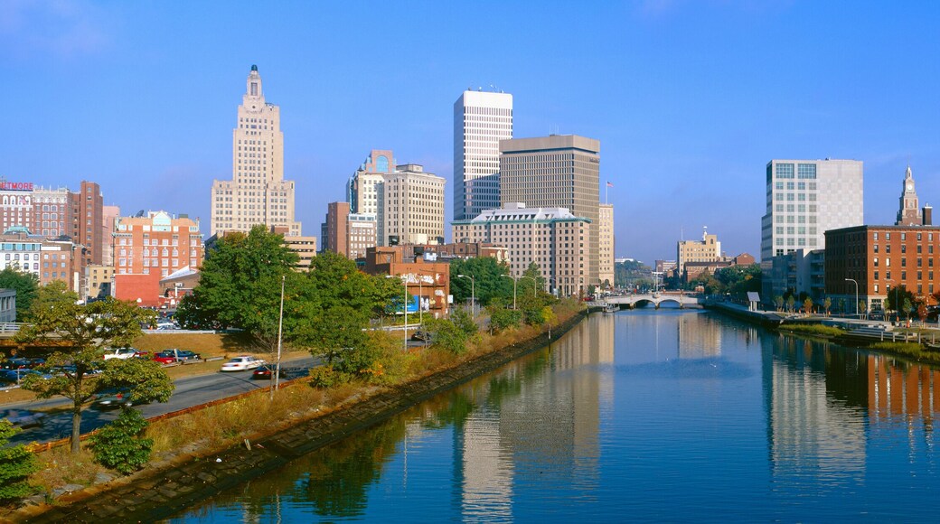 Seekonk River Passing Through Providence, Rhode Island