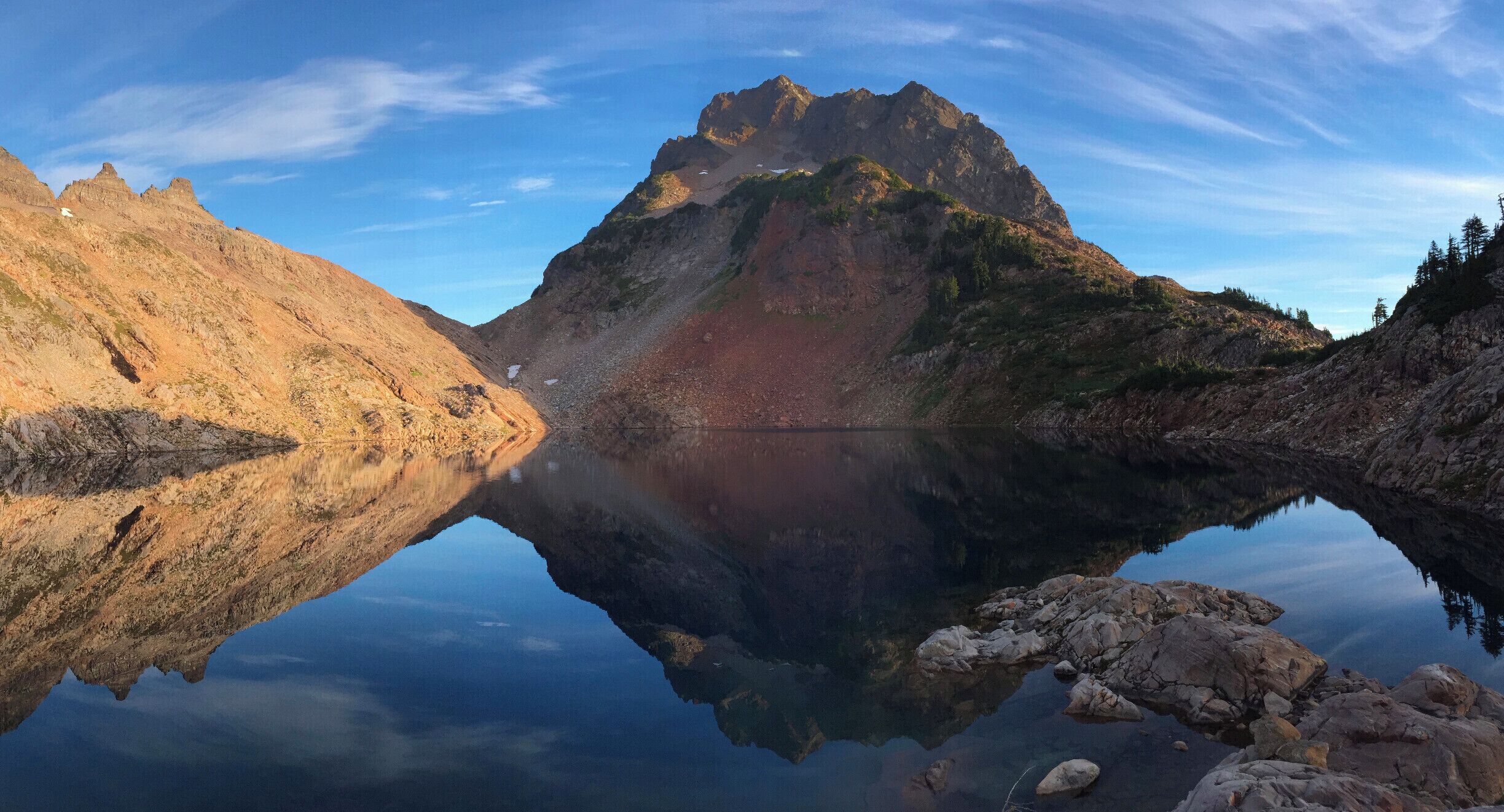 Waking up to this view after a foggy night camping in Gothic Basin