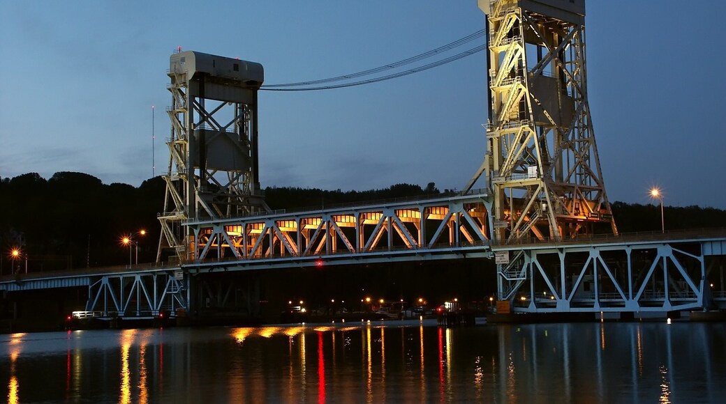 Portage Lake Lift Bridge in Houghton Michigan