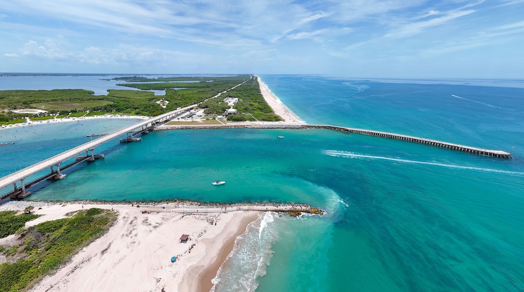 Ocean channel entrance to Sebastian Inlet in Brevard County on Florida's Space Coast