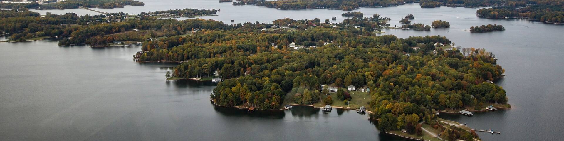 Aerial View of Lake Anna in Louisa County in Virginia, USA