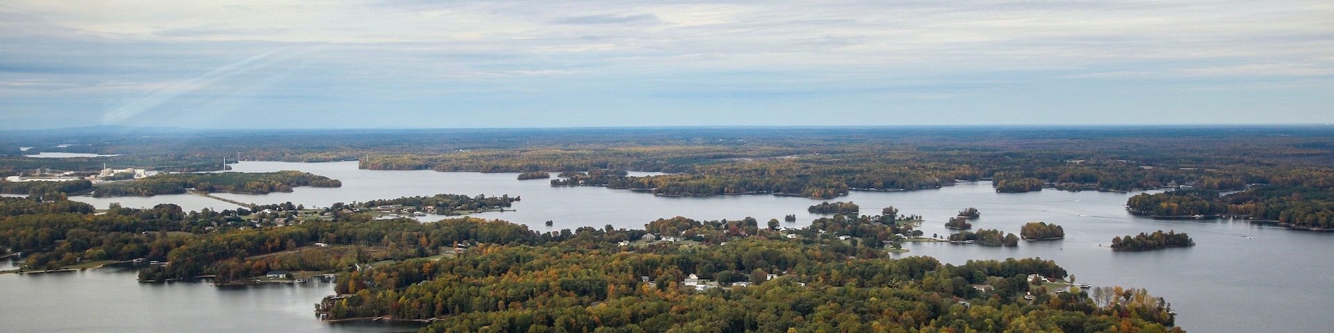 Aerial View of Lake Anna in Louisa County in Virginia, USA