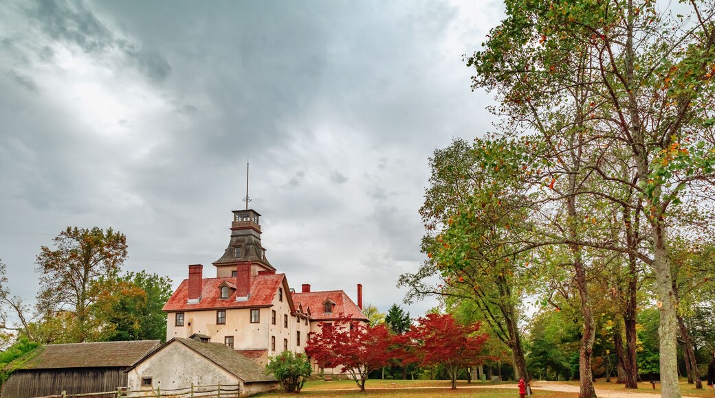 Historic mansion in Batsto Village in Wharton State Forest in Southern New Jersey. United States.