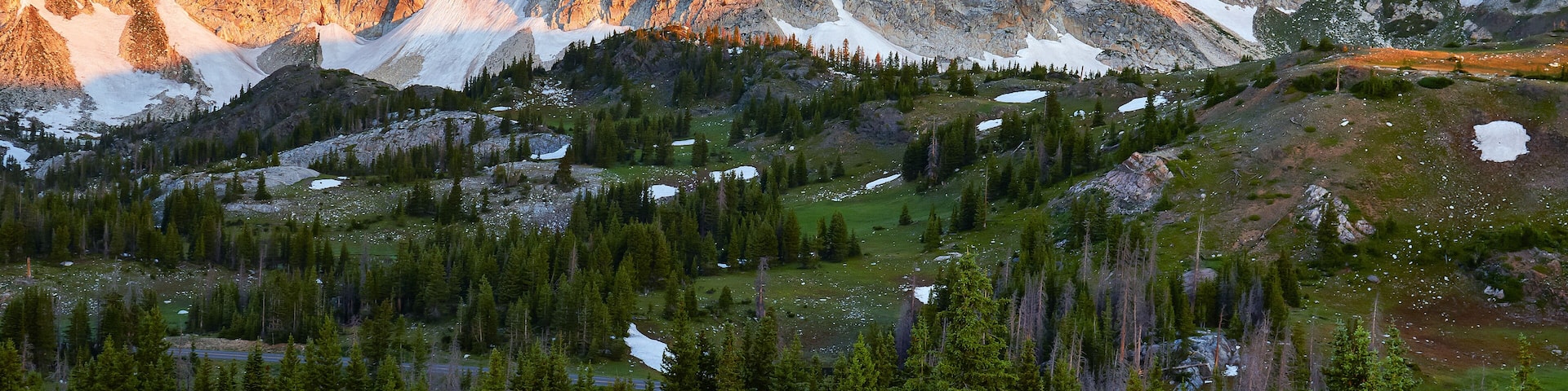 Alpine scenery at Snowy Range Pass, located in the Medicine Bow Mountains (a. k. a., the Snowy Range) near Laramie, Wyoming