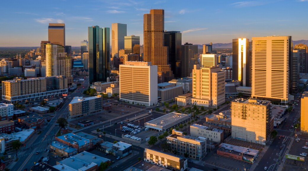 Downtown Denver city skyline at sunrise, Colorado, United States of America.