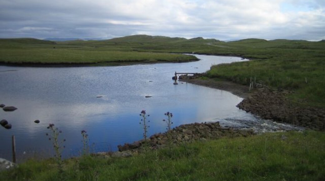 Abhainn Dhubh. The river Blackwater at Garynahine.