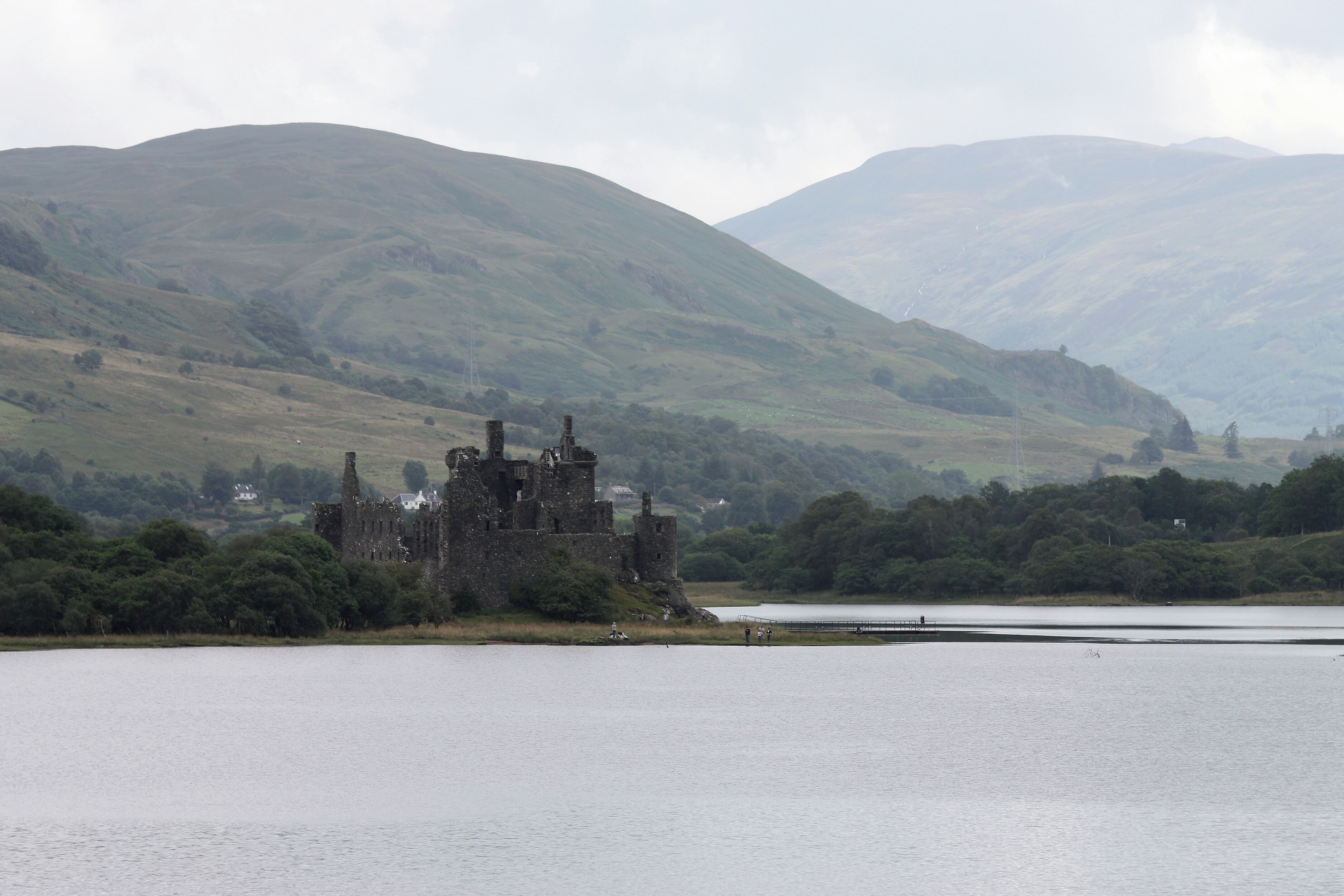 Loch Awe and the ruins of Kilchurn castle, in the Scottish Highlands.