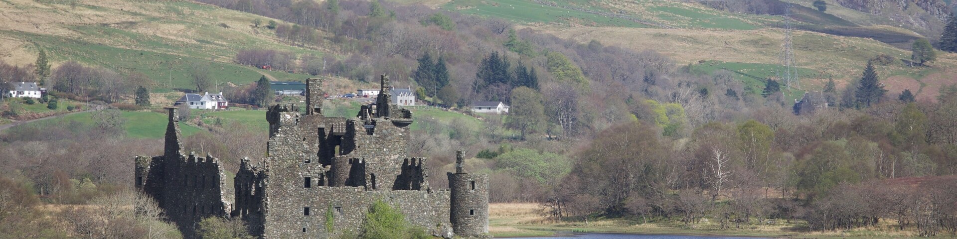 Kilchurn Castle, Lock Awe, Scotland. Photo take from Lock Awe Hotel terrace